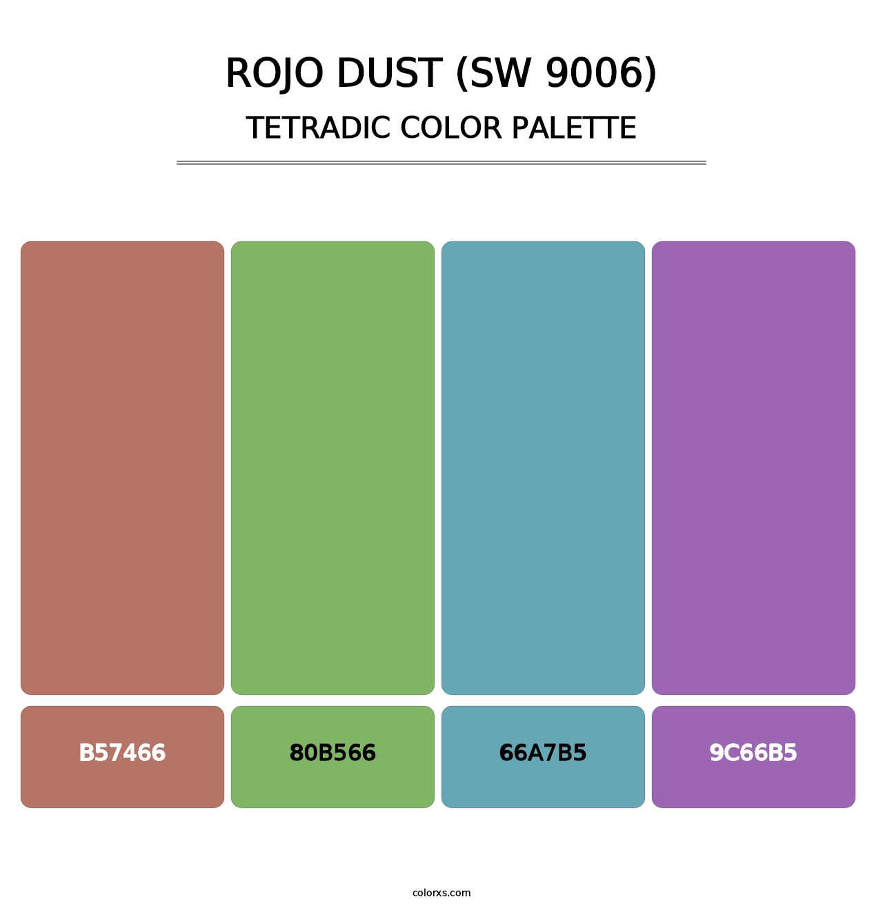 Rojo Dust (SW 9006) - Tetradic Color Palette