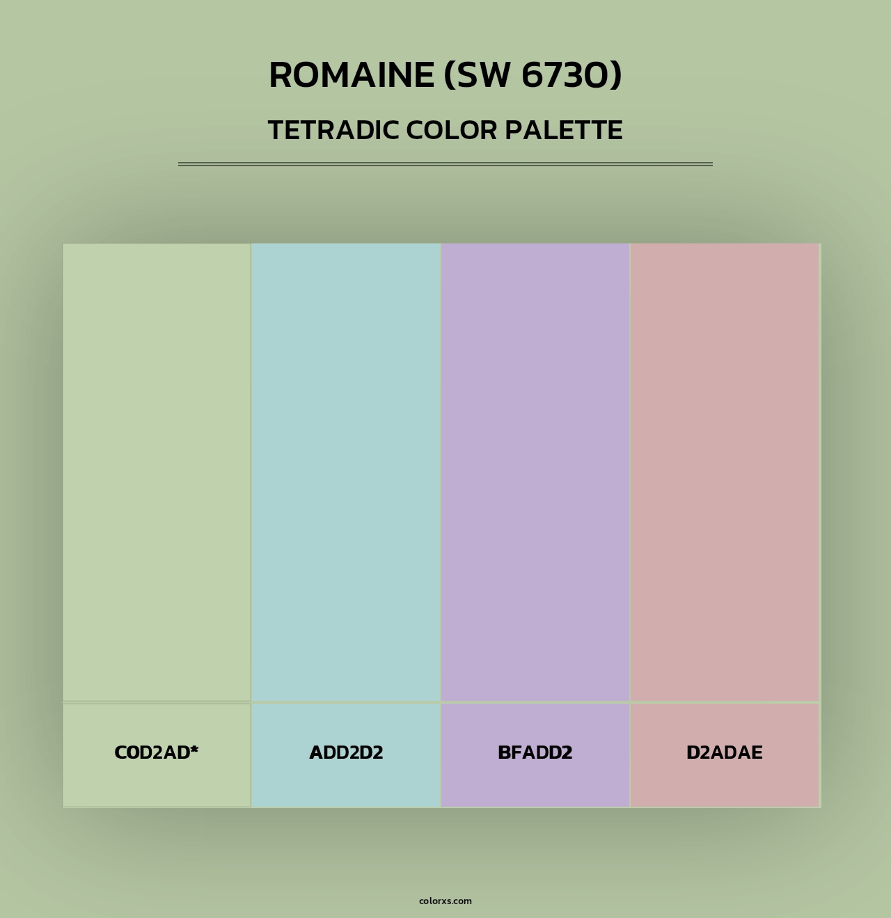Romaine (SW 6730) - Tetradic Color Palette