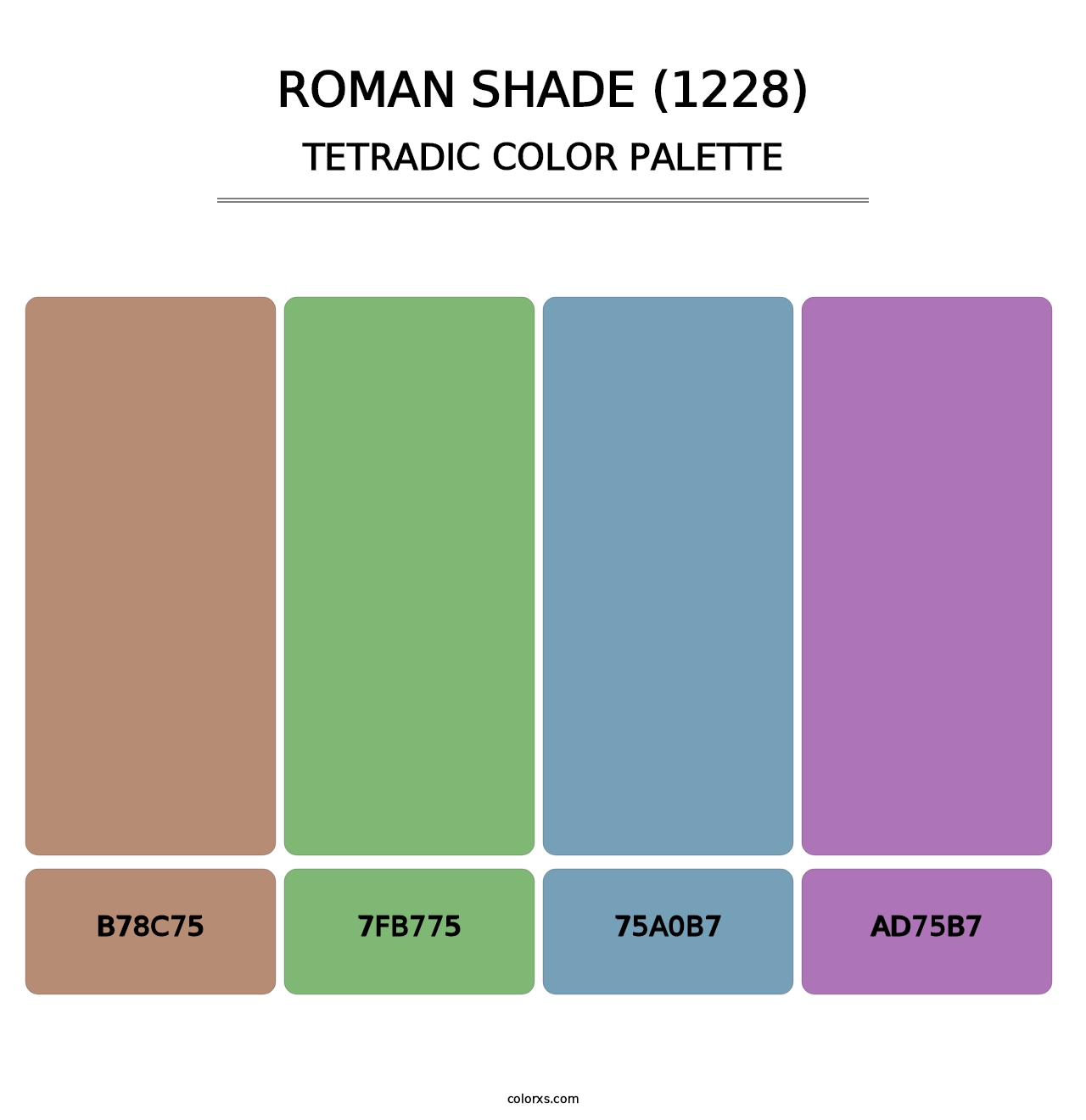 Roman Shade (1228) - Tetradic Color Palette