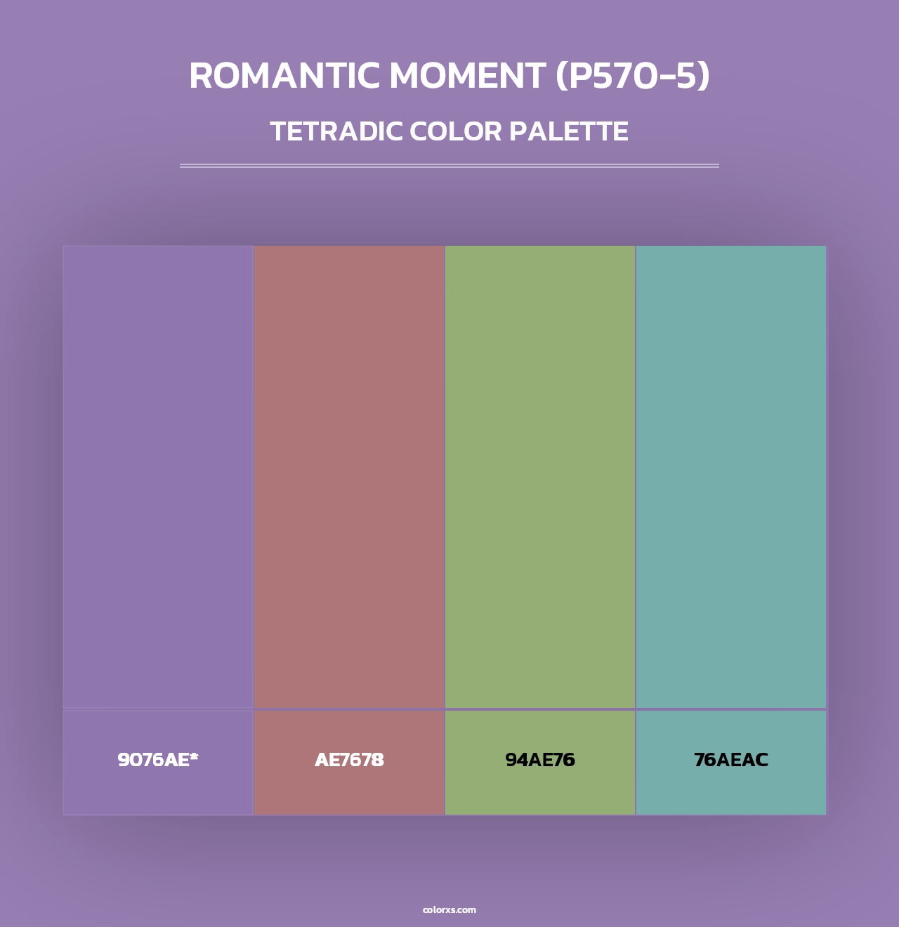 Romantic Moment (P570-5) - Tetradic Color Palette