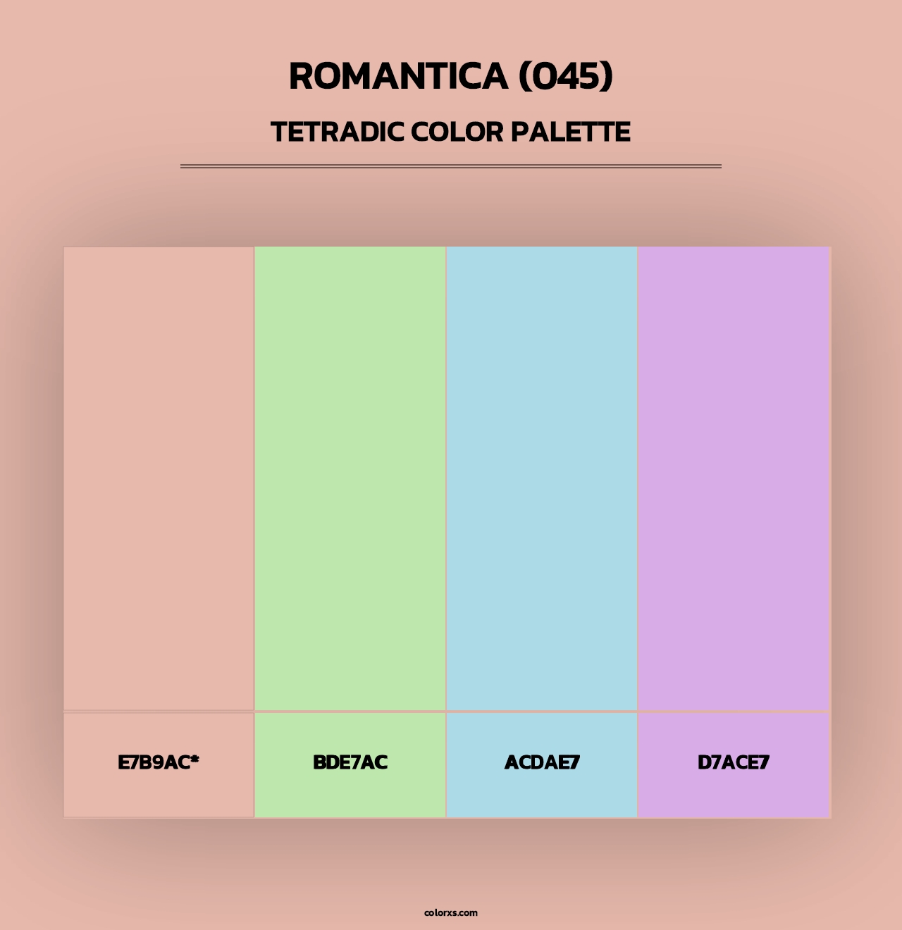 Romantica (045) - Tetradic Color Palette