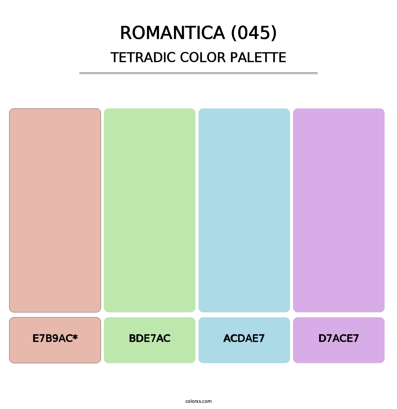 Romantica (045) - Tetradic Color Palette