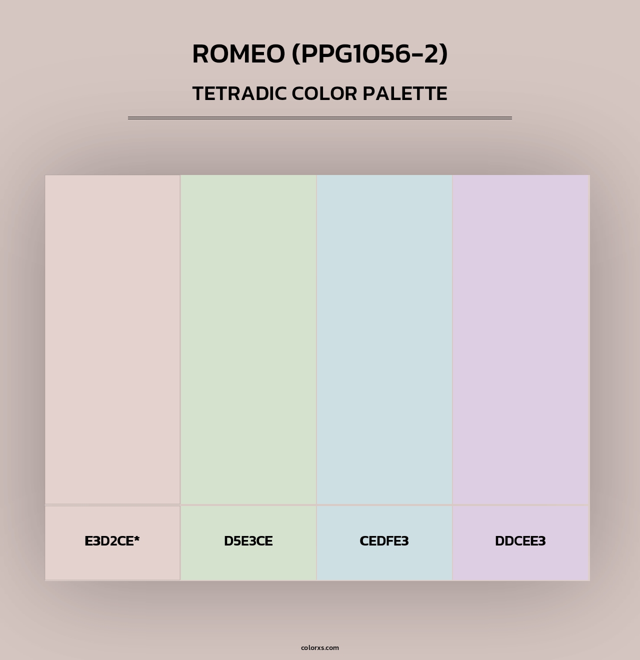 Romeo (PPG1056-2) - Tetradic Color Palette