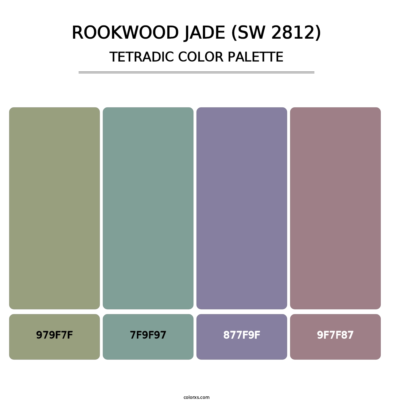 Rookwood Jade (SW 2812) - Tetradic Color Palette