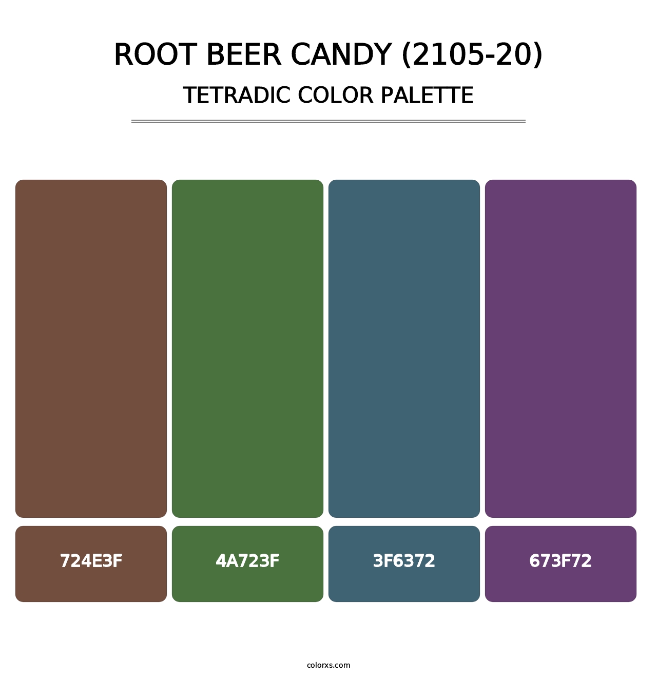 Root Beer Candy (2105-20) - Tetradic Color Palette