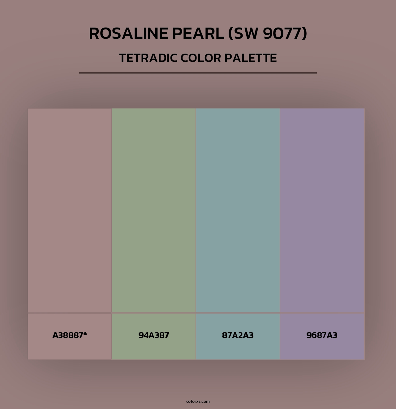 Rosaline Pearl (SW 9077) - Tetradic Color Palette