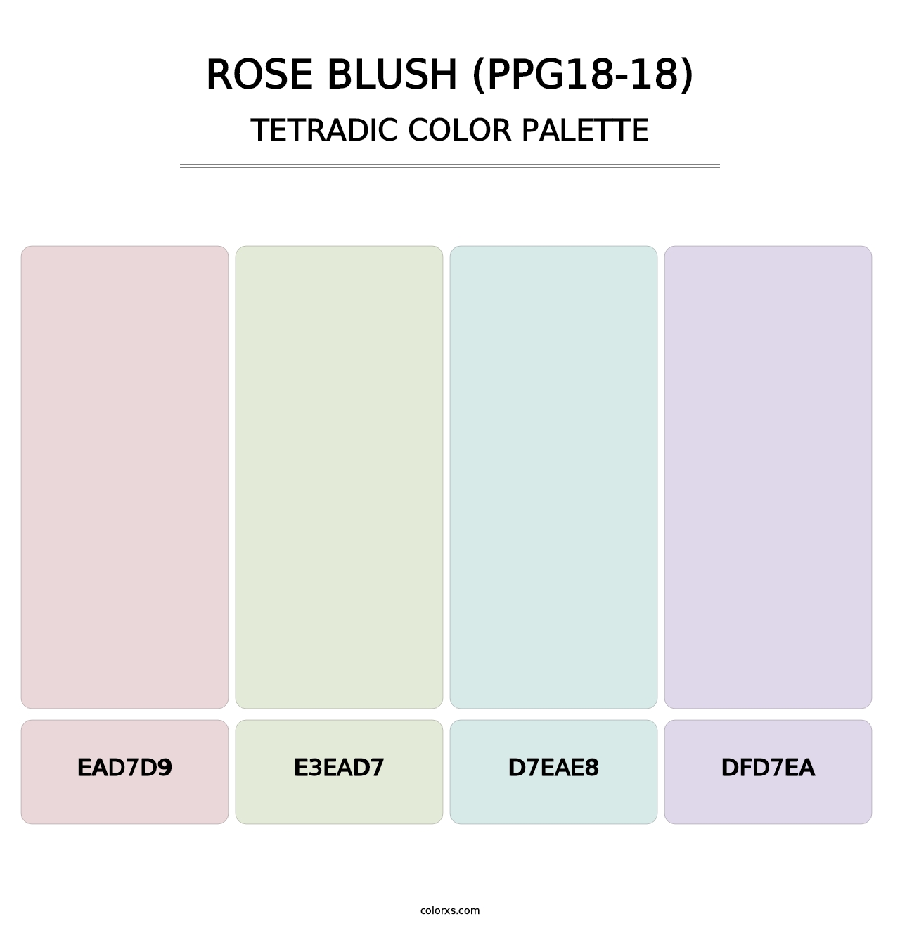 Rose Blush (PPG18-18) - Tetradic Color Palette