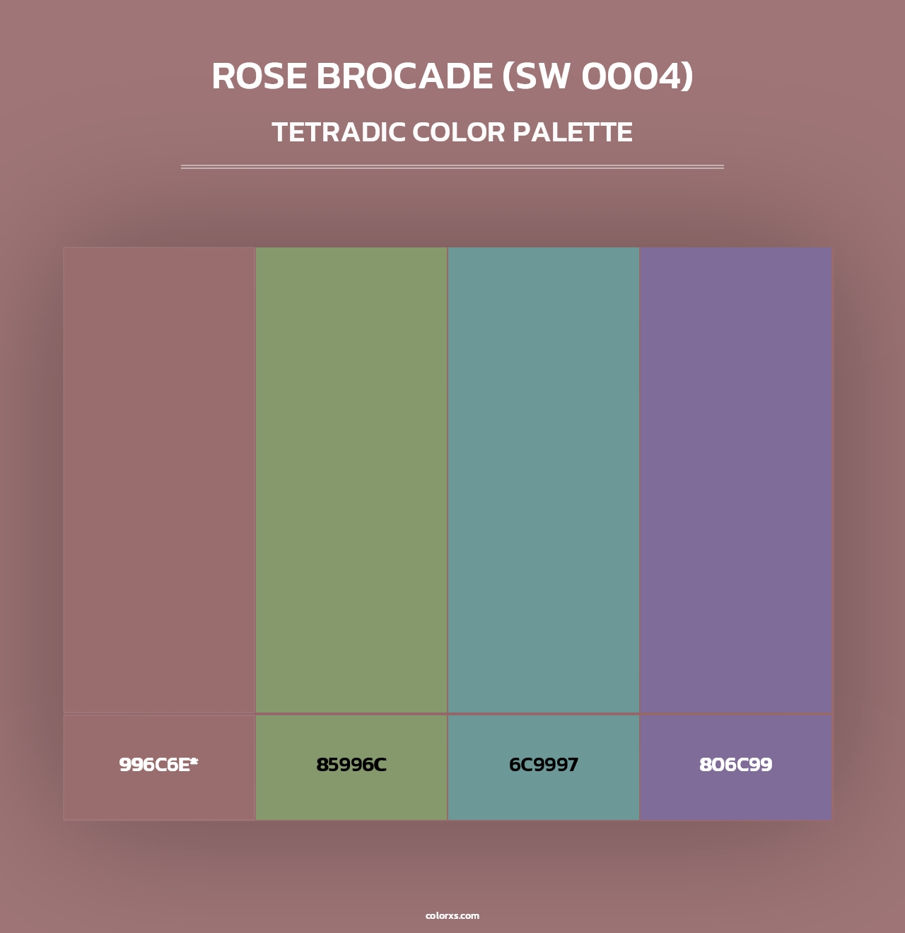 Rose Brocade (SW 0004) - Tetradic Color Palette