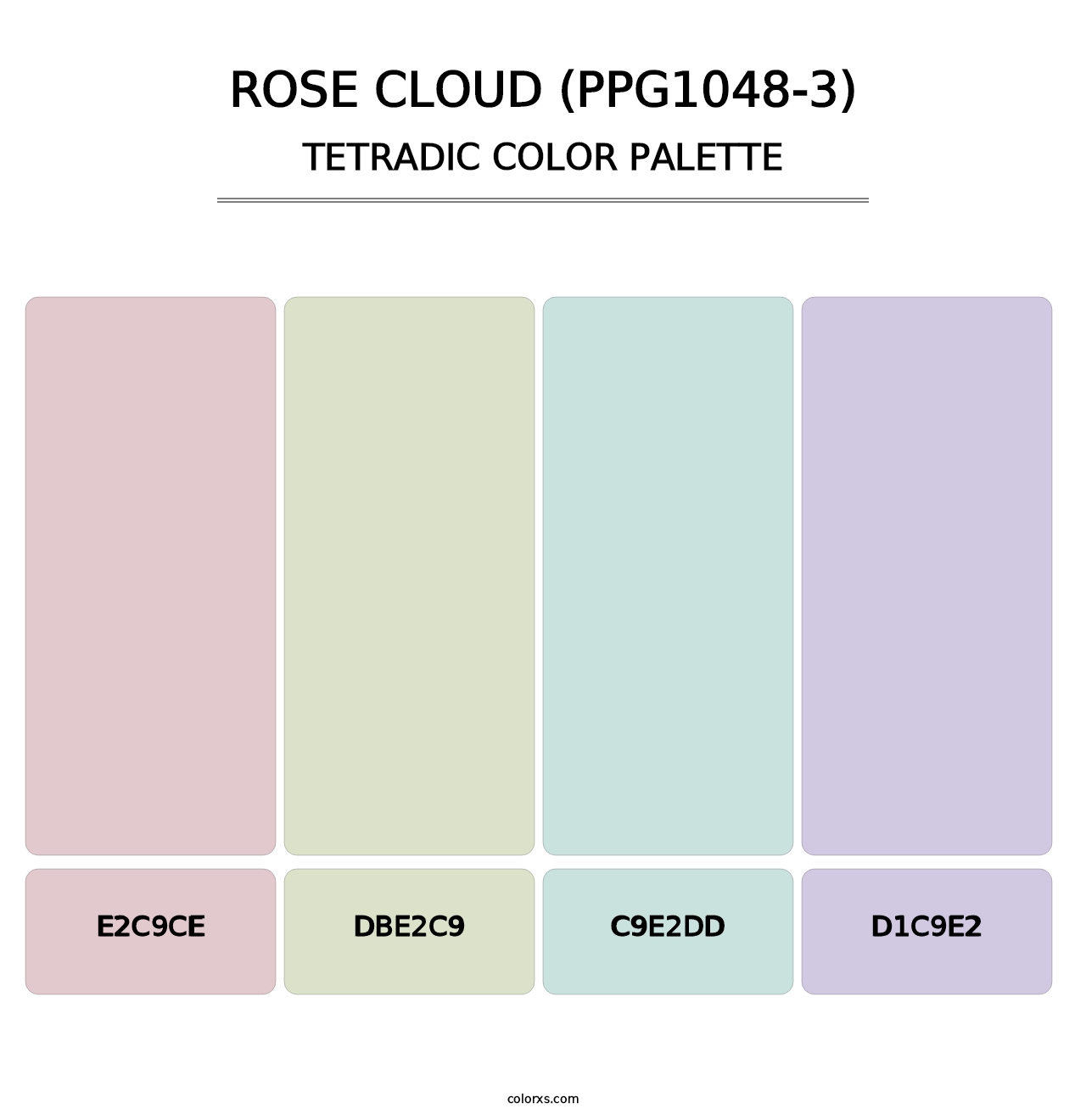 Rose Cloud (PPG1048-3) - Tetradic Color Palette