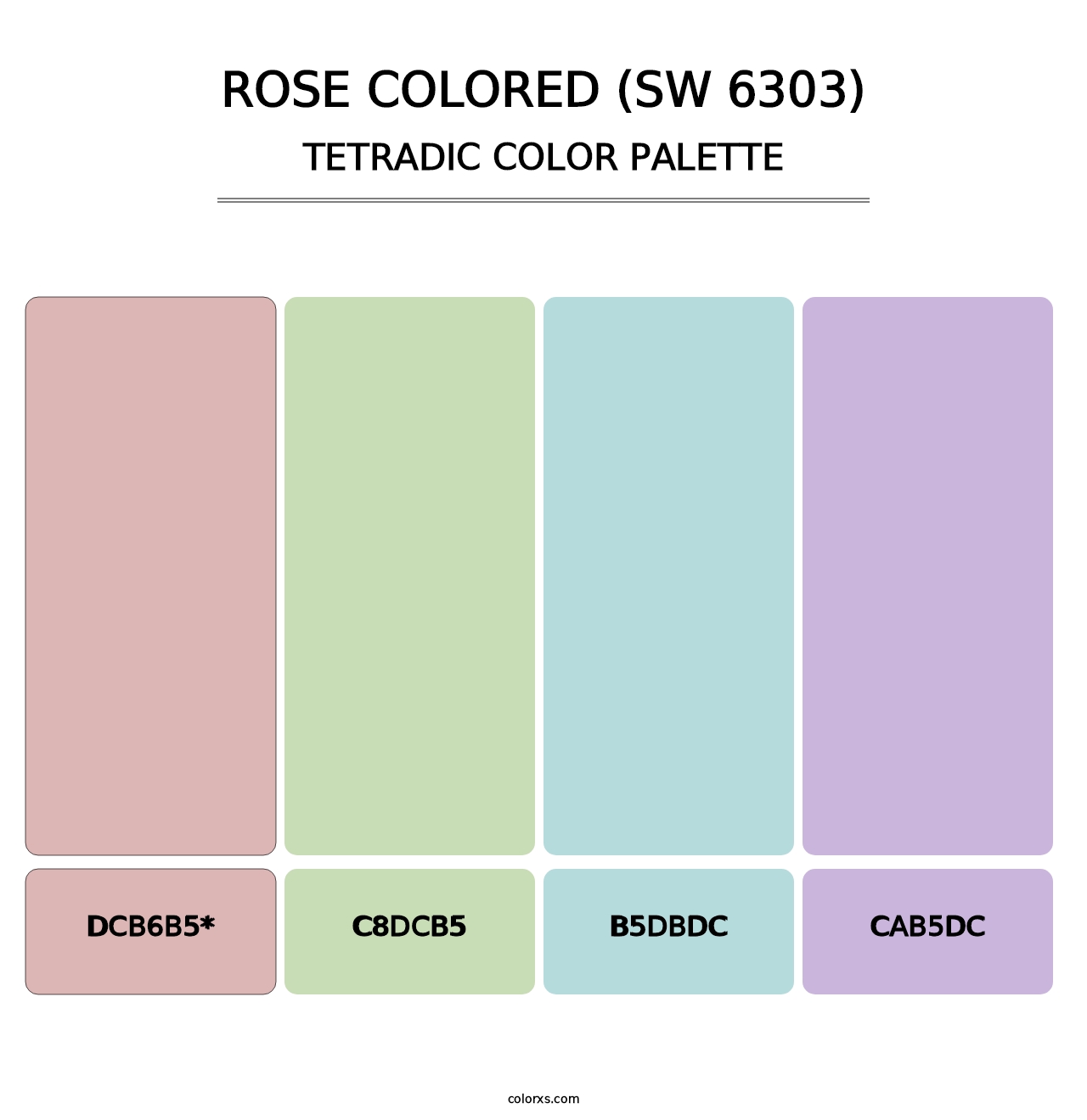 Rose Colored (SW 6303) - Tetradic Color Palette