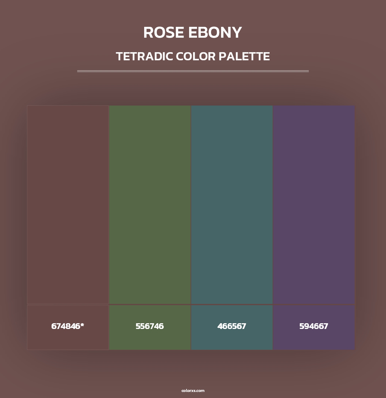 Rose Ebony - Tetradic Color Palette