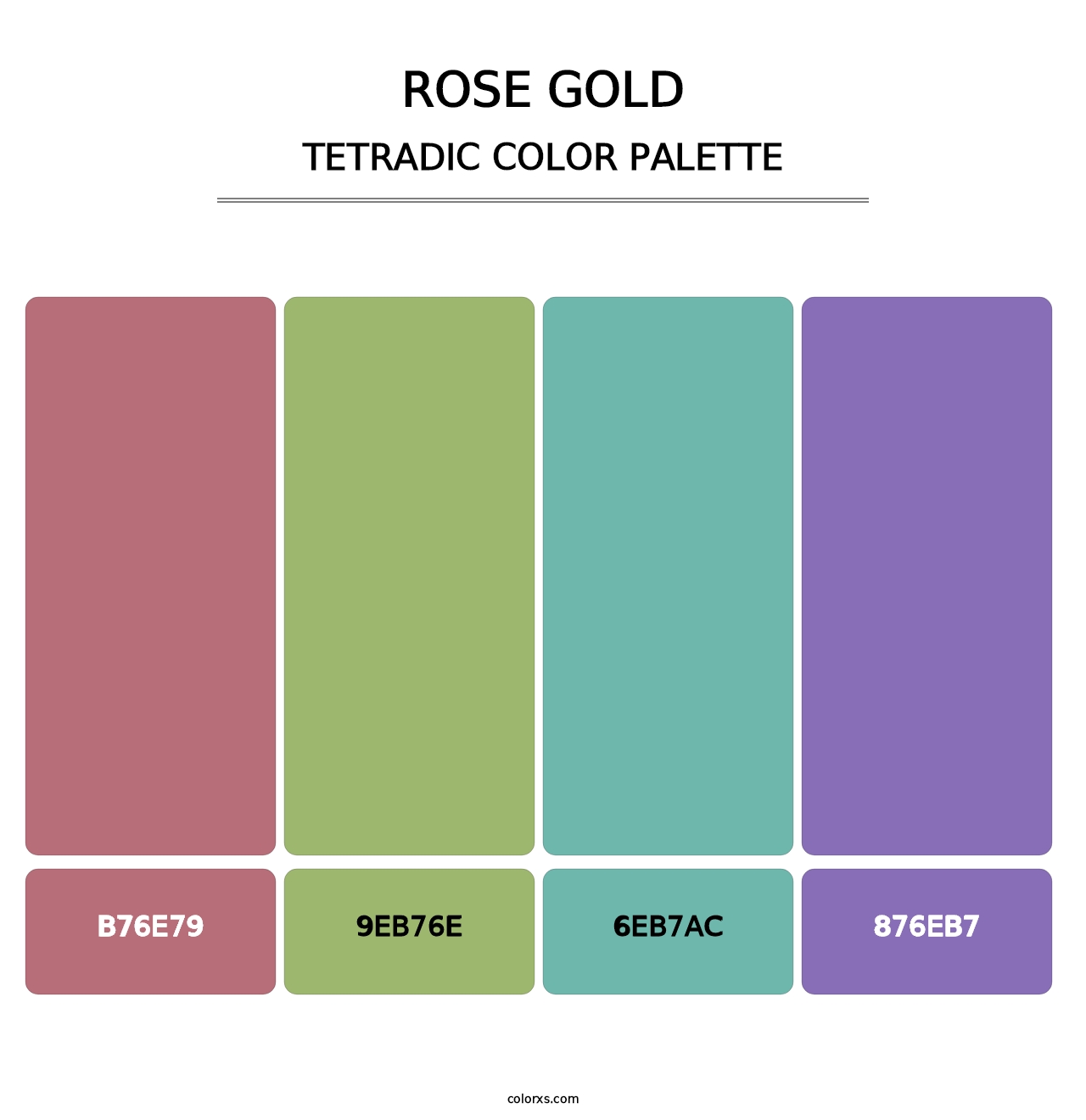 Rose Gold - Tetradic Color Palette