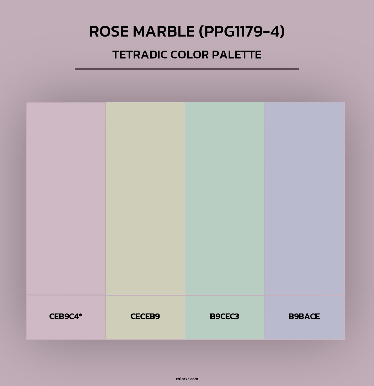 Rose Marble (PPG1179-4) - Tetradic Color Palette