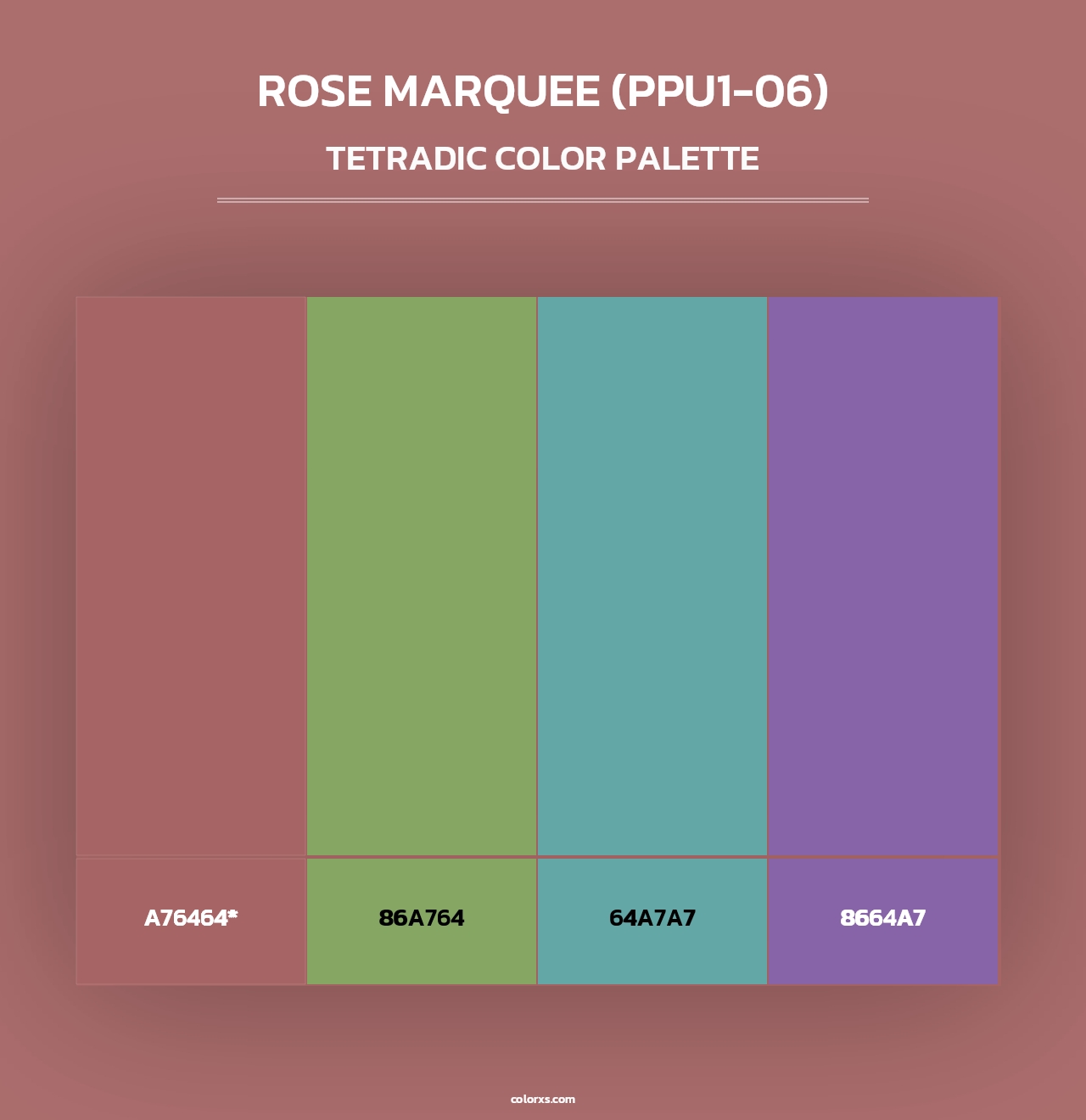 Rose Marquee (PPU1-06) - Tetradic Color Palette