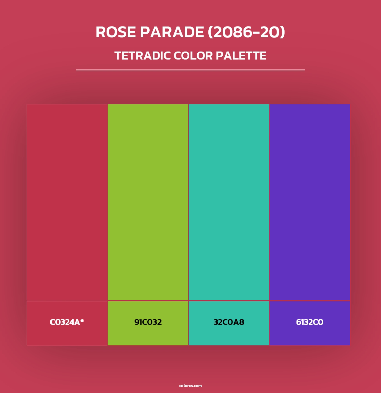 Rose Parade (2086-20) - Tetradic Color Palette