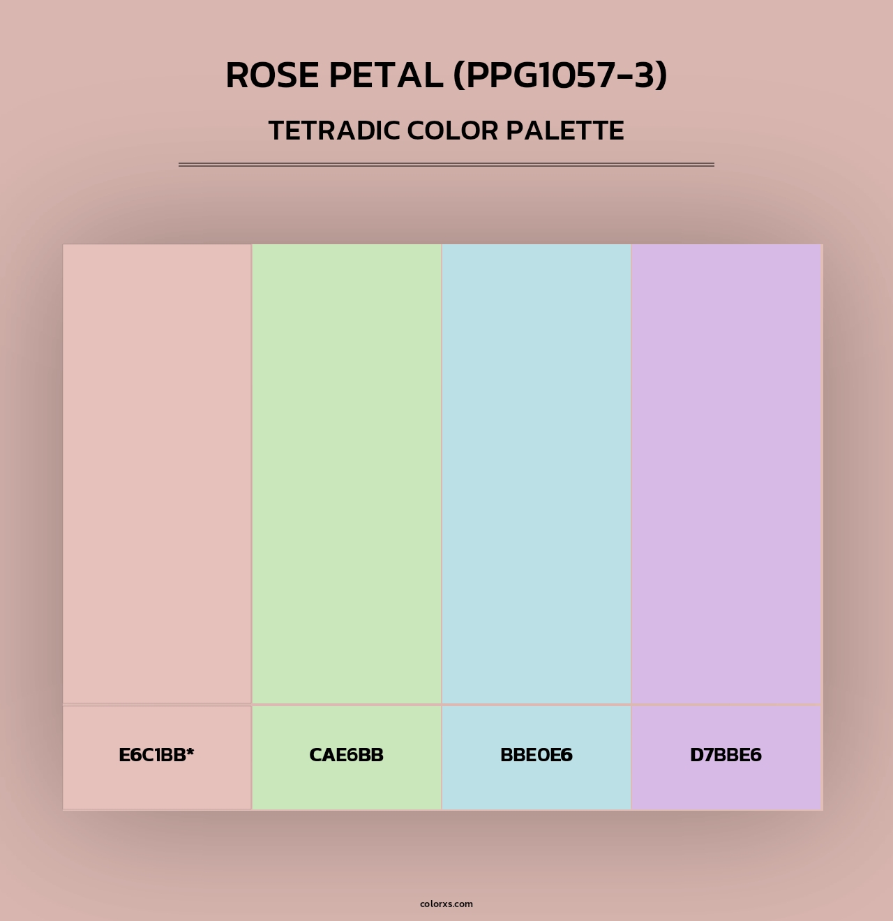 Rose Petal (PPG1057-3) - Tetradic Color Palette