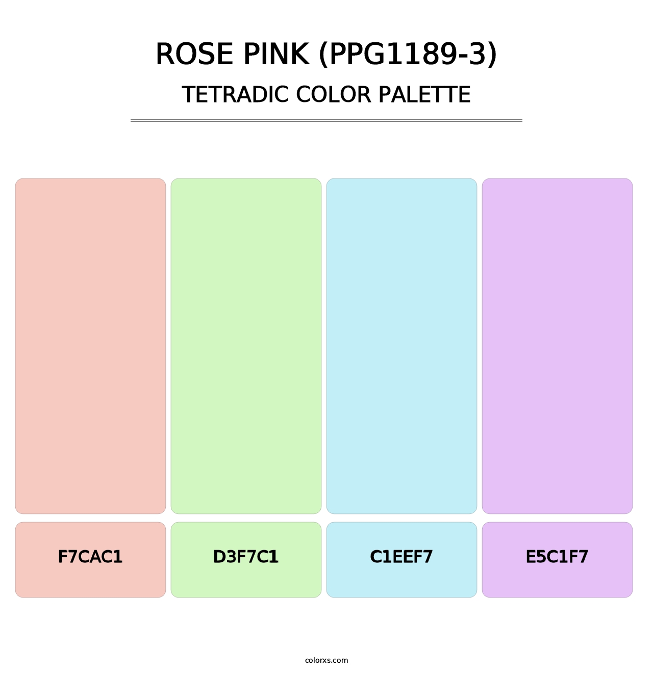 Rose Pink (PPG1189-3) - Tetradic Color Palette