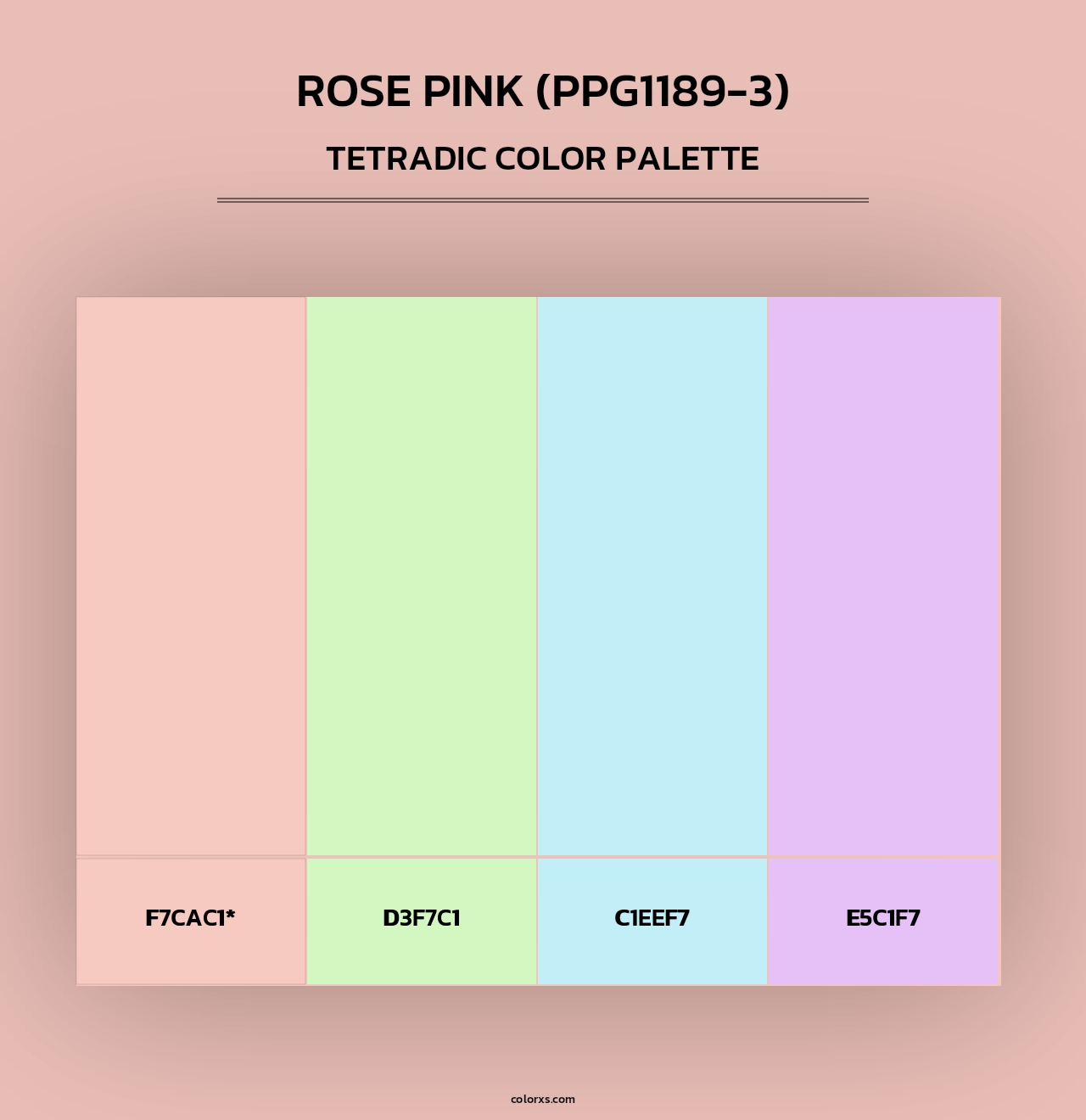Rose Pink (PPG1189-3) - Tetradic Color Palette