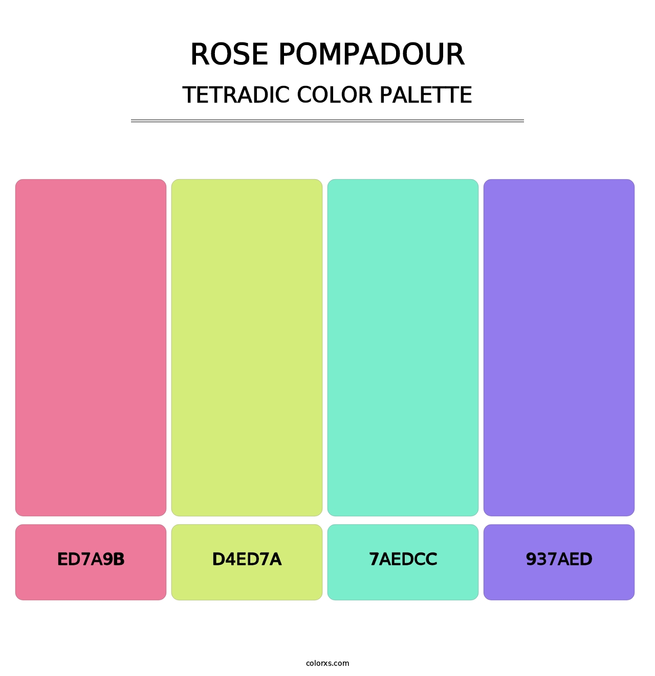 Rose Pompadour - Tetradic Color Palette