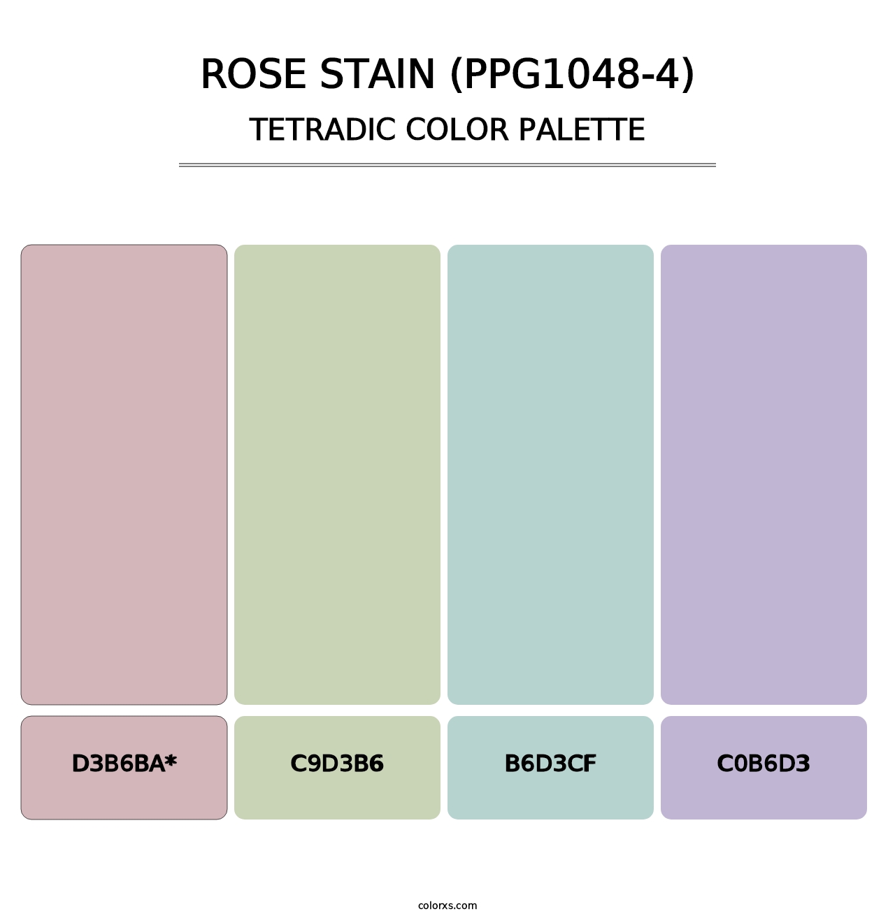 Rose Stain (PPG1048-4) - Tetradic Color Palette