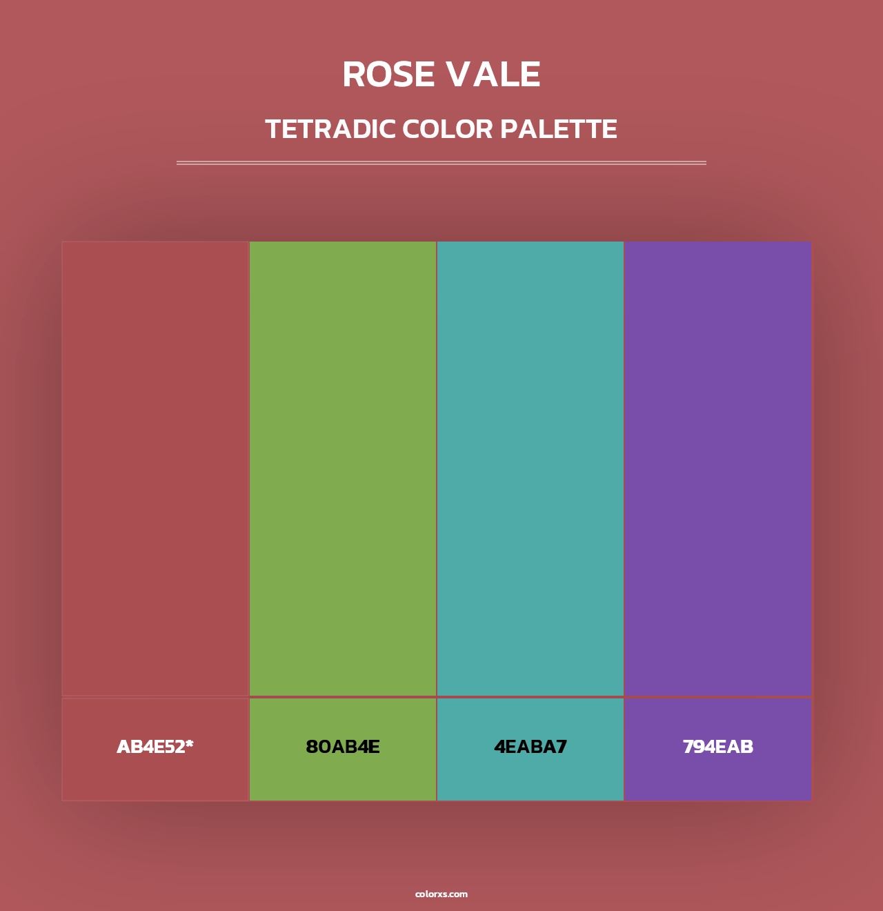 Rose Vale - Tetradic Color Palette
