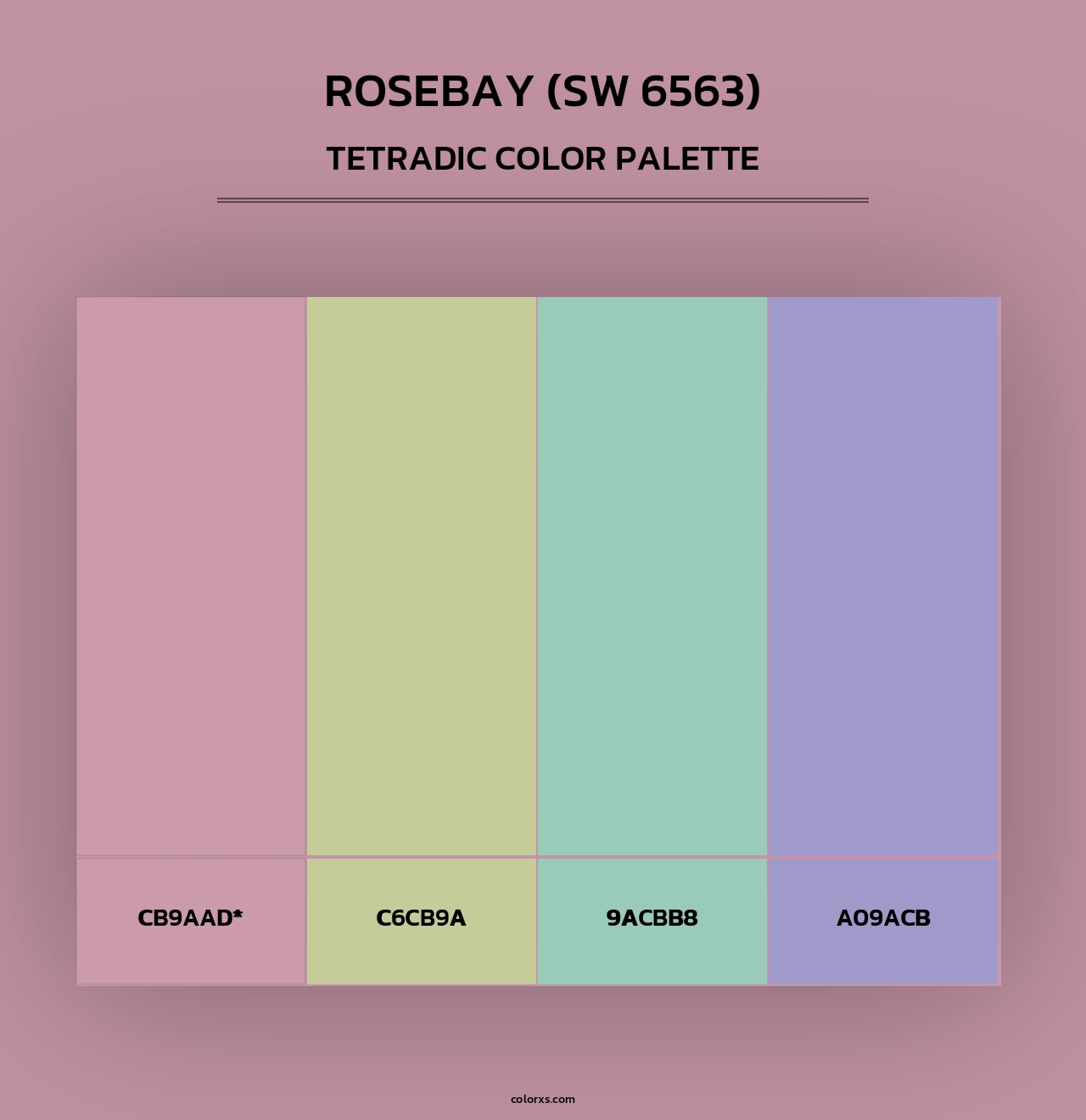 Rosebay (SW 6563) - Tetradic Color Palette