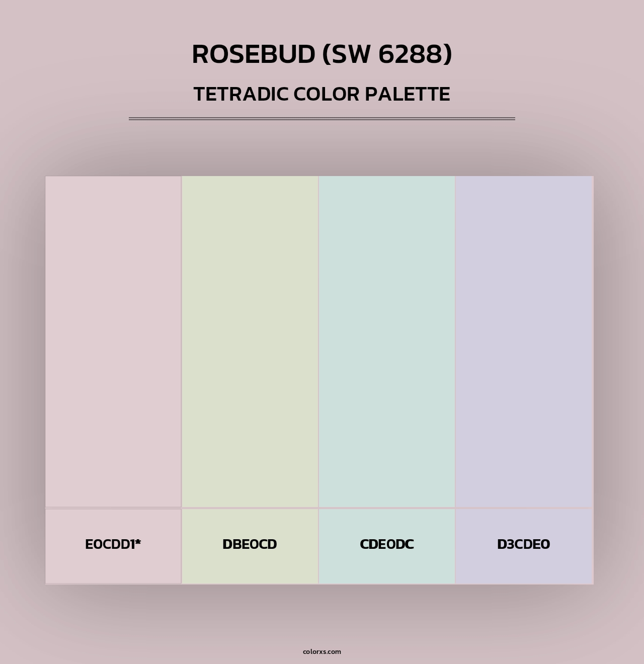 Rosebud (SW 6288) - Tetradic Color Palette