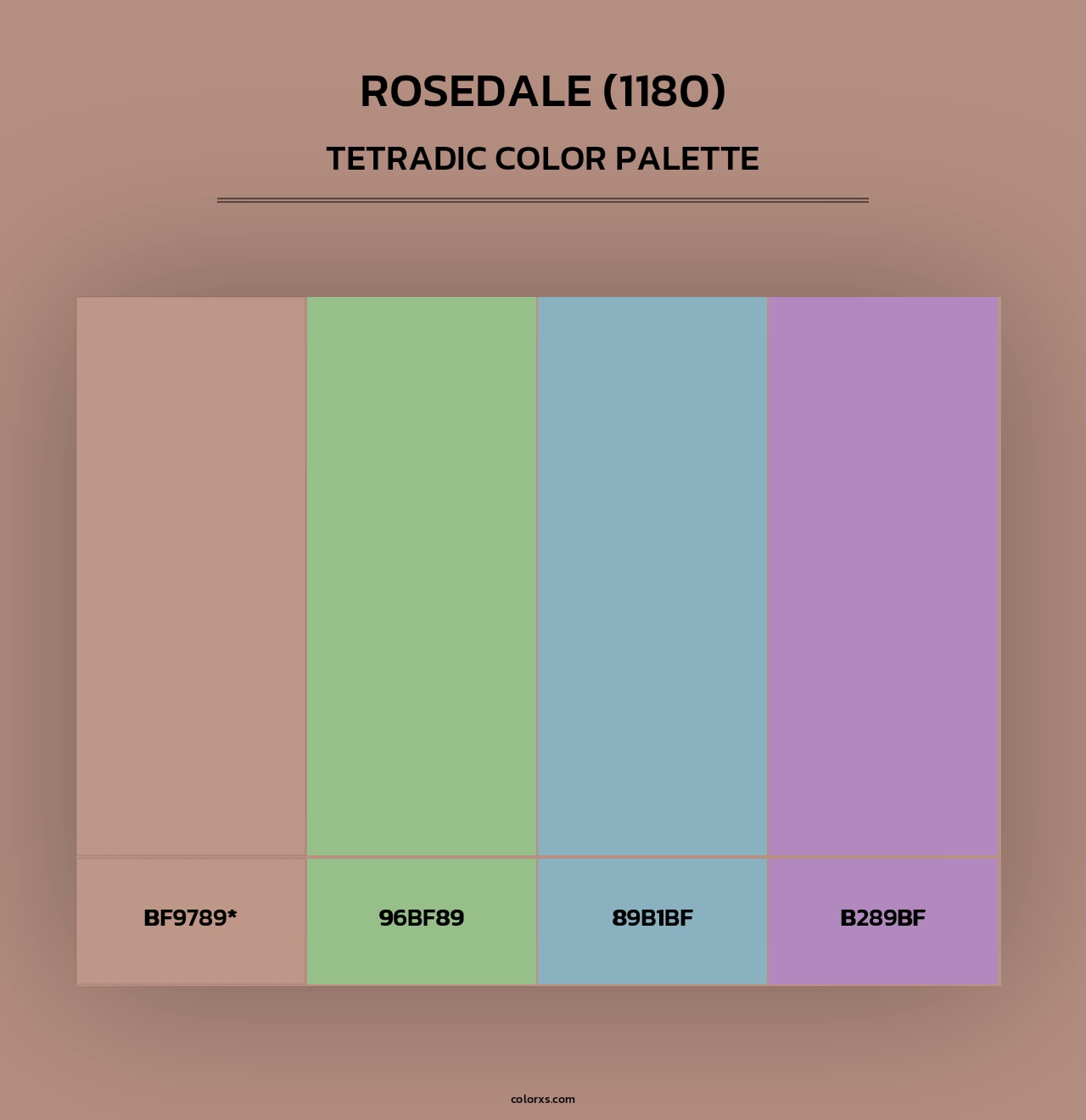 Rosedale (1180) - Tetradic Color Palette