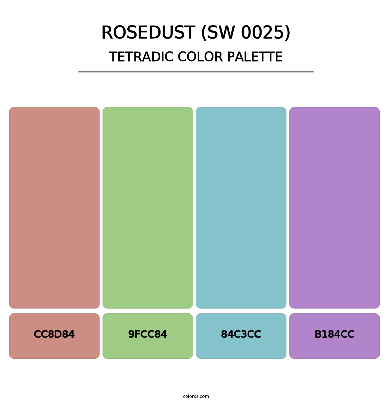 Rosedust (SW 0025) - Tetradic Color Palette