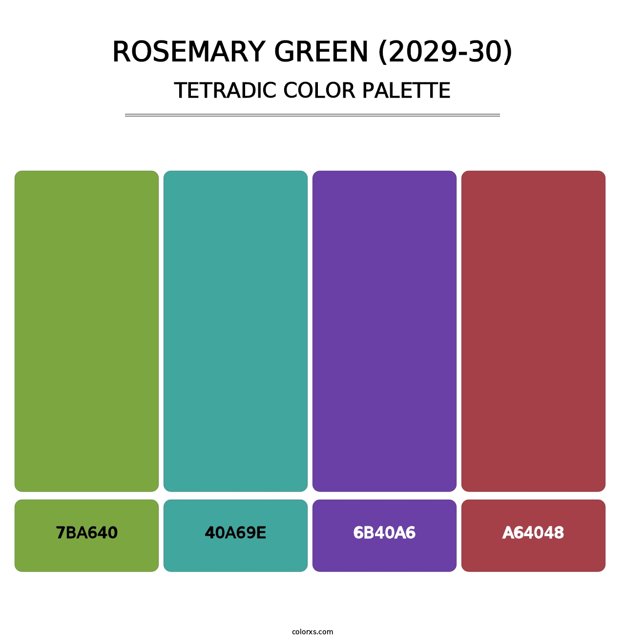 Rosemary Green (2029-30) - Tetradic Color Palette