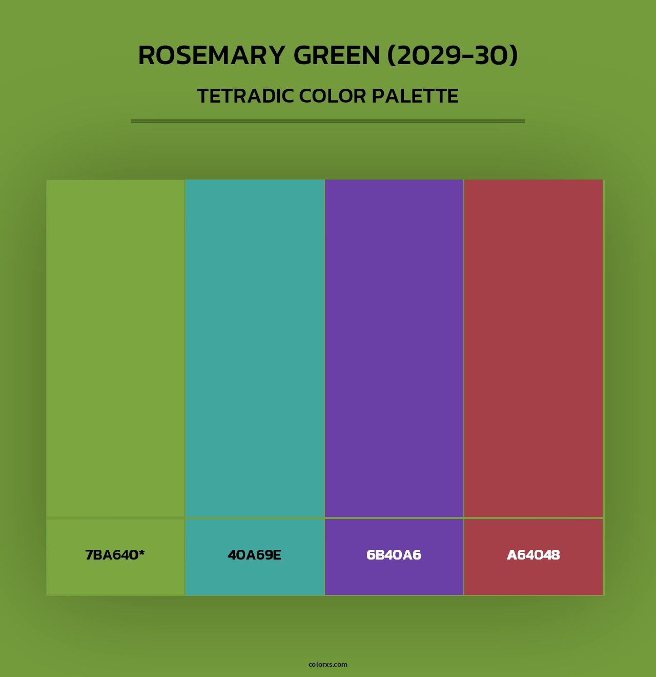 Rosemary Green (2029-30) - Tetradic Color Palette