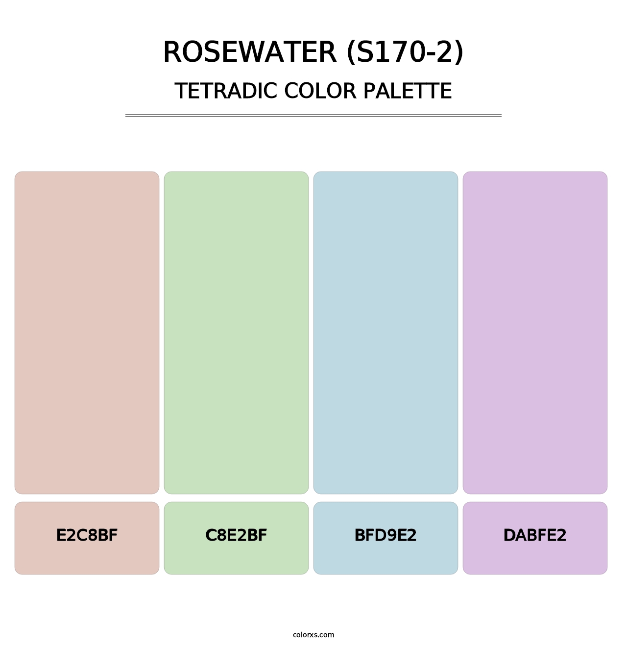 Rosewater (S170-2) - Tetradic Color Palette