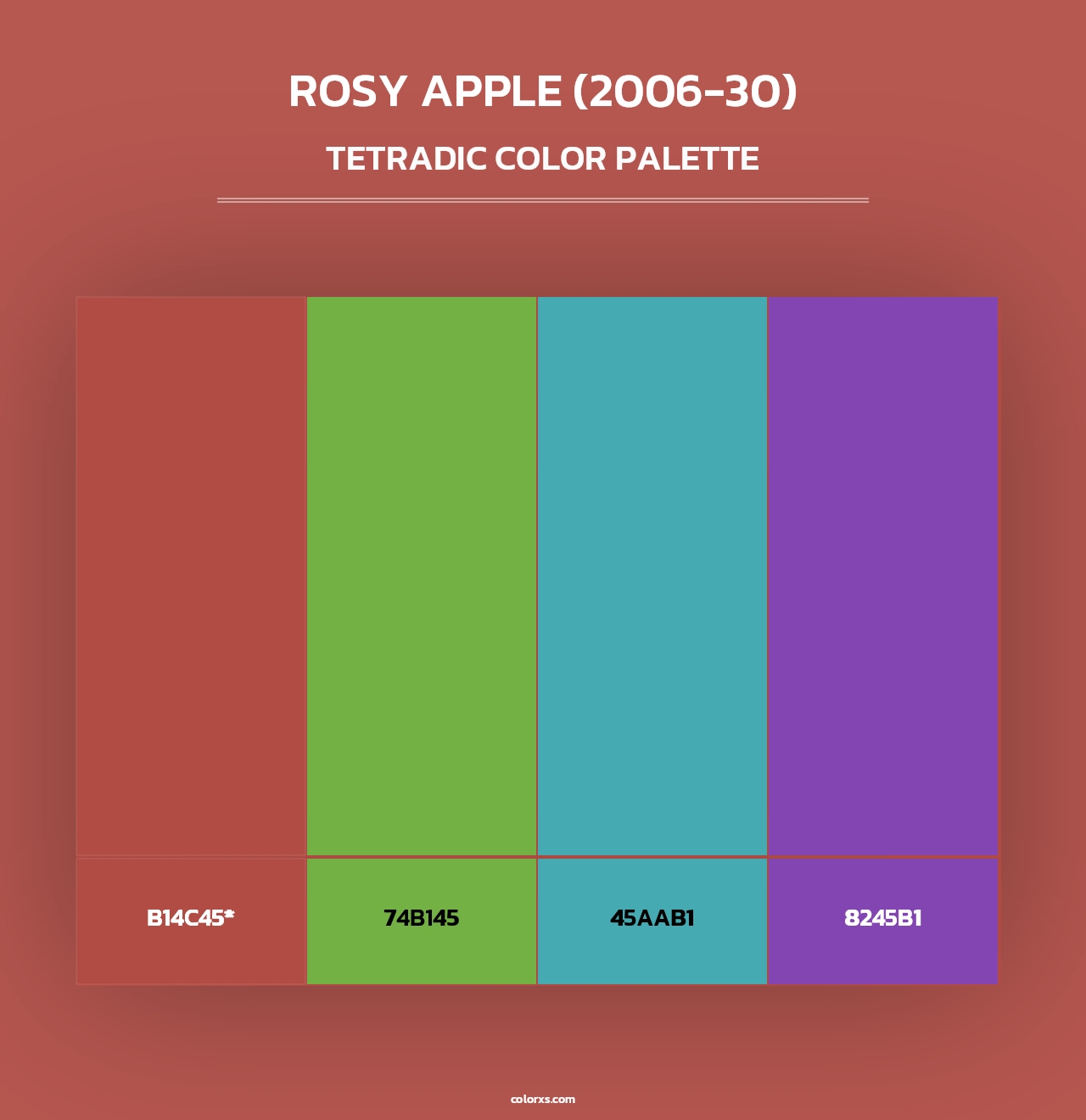 Rosy Apple (2006-30) - Tetradic Color Palette