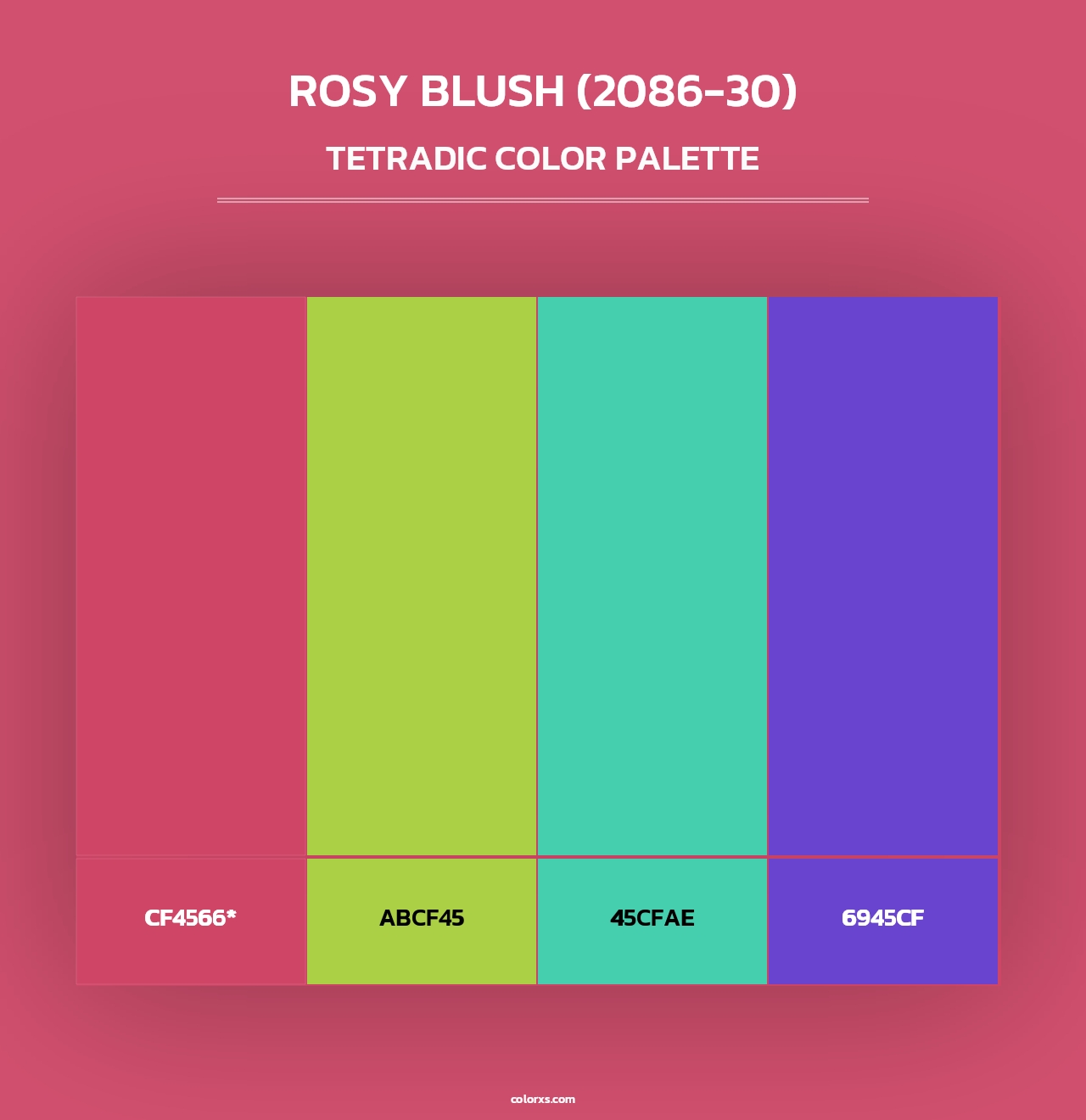 Rosy Blush (2086-30) - Tetradic Color Palette