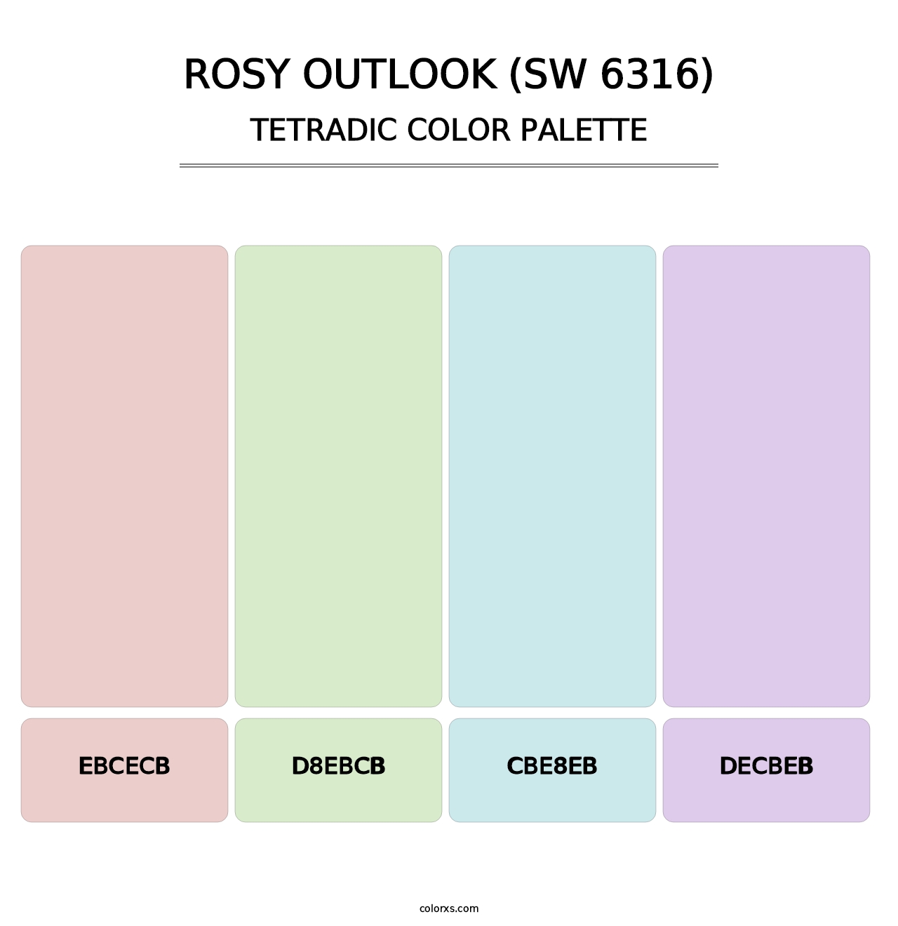 Rosy Outlook (SW 6316) - Tetradic Color Palette