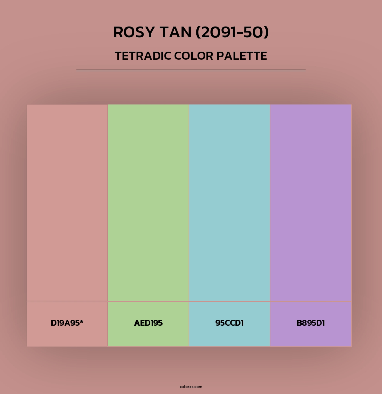 Rosy Tan (2091-50) - Tetradic Color Palette