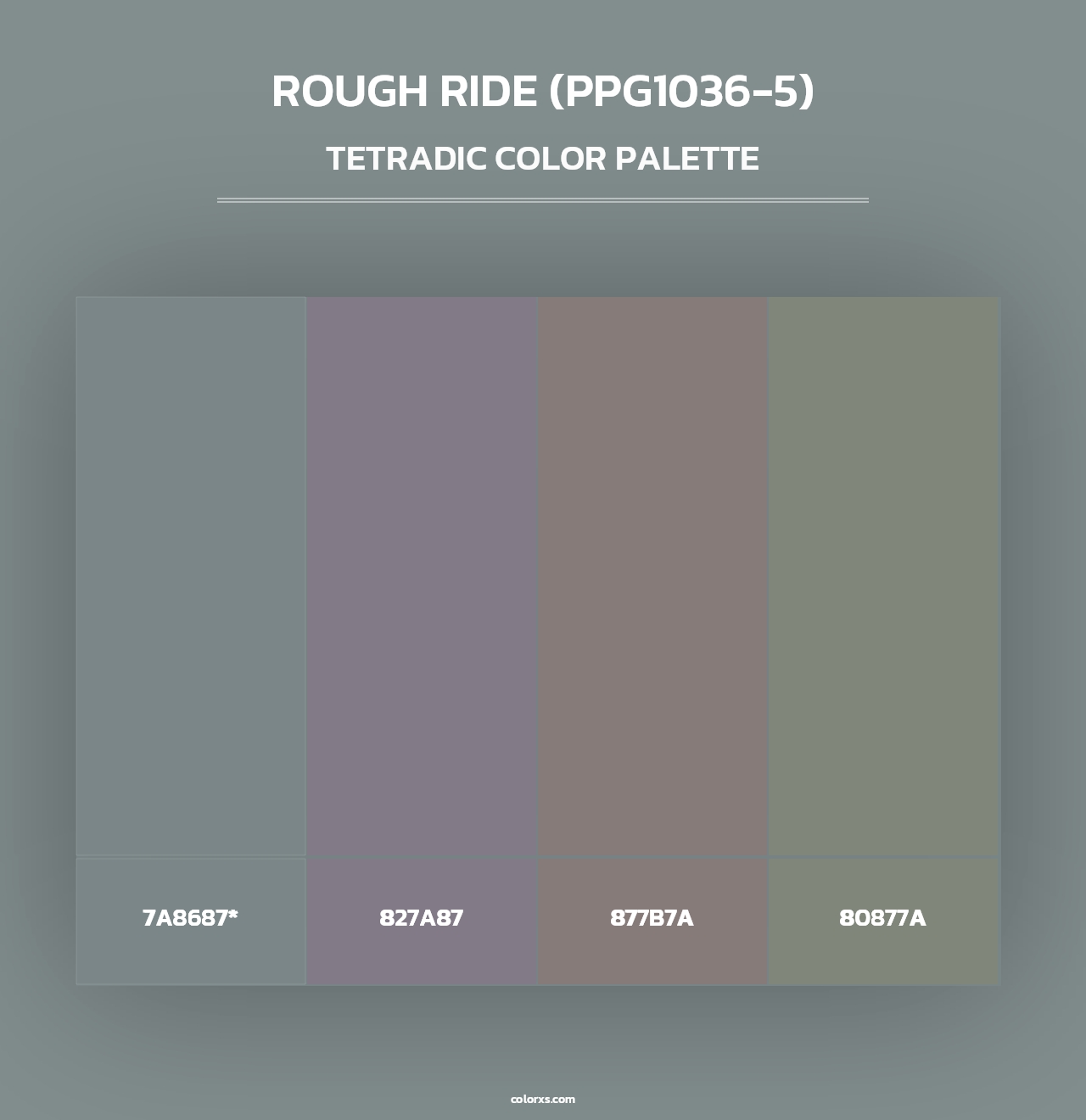 Rough Ride (PPG1036-5) - Tetradic Color Palette