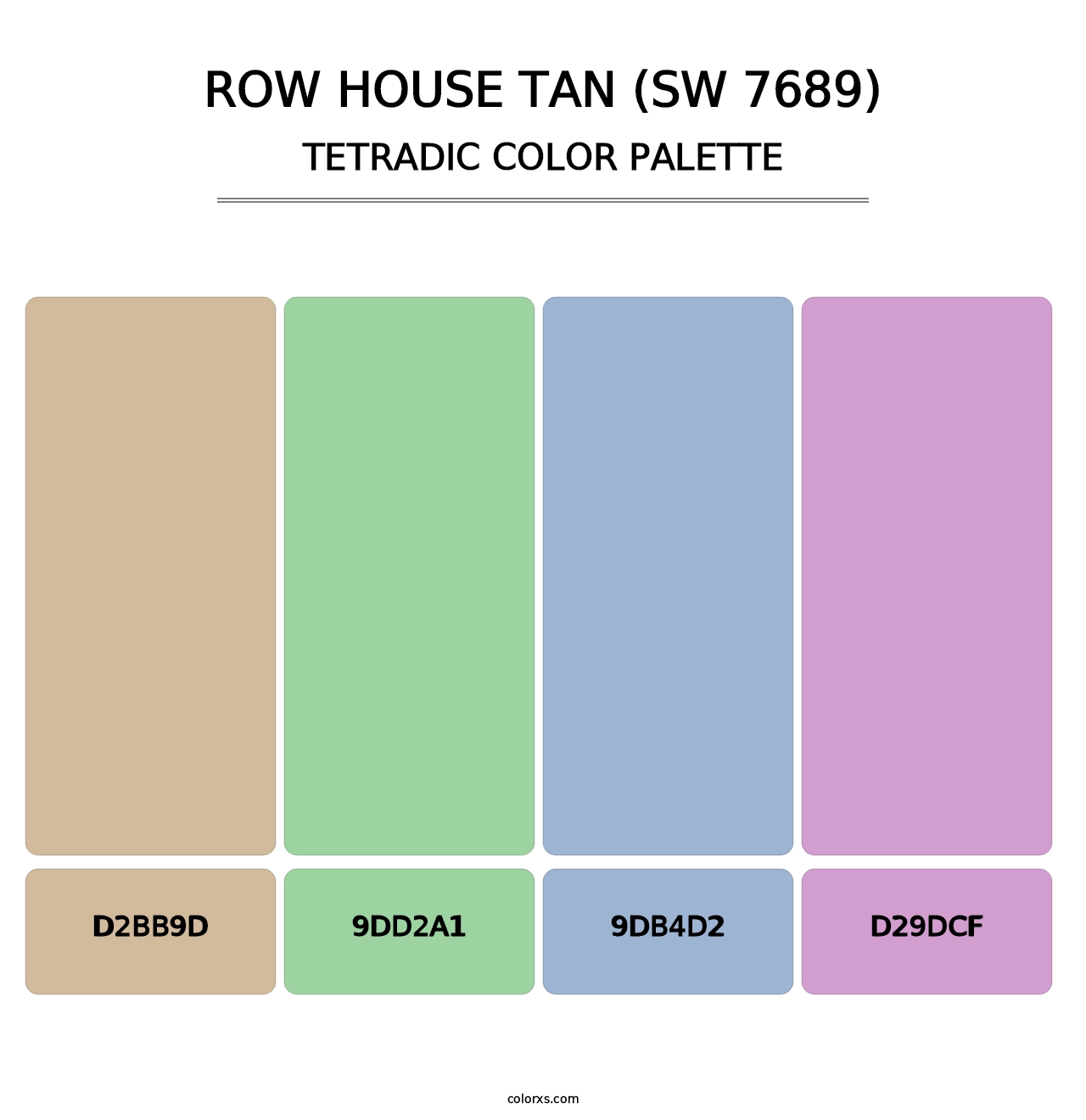 Row House Tan (SW 7689) - Tetradic Color Palette