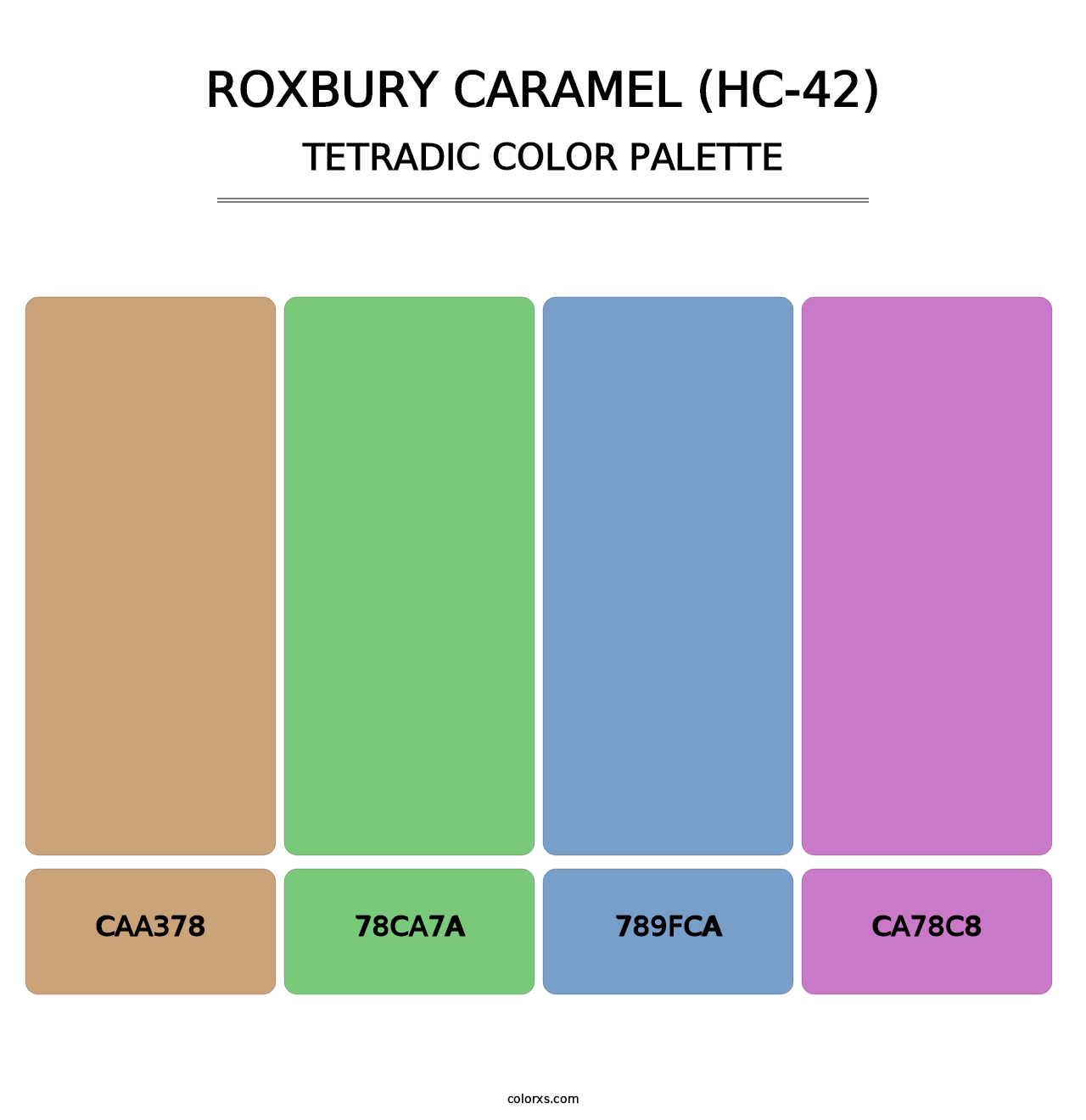 Roxbury Caramel (HC-42) - Tetradic Color Palette