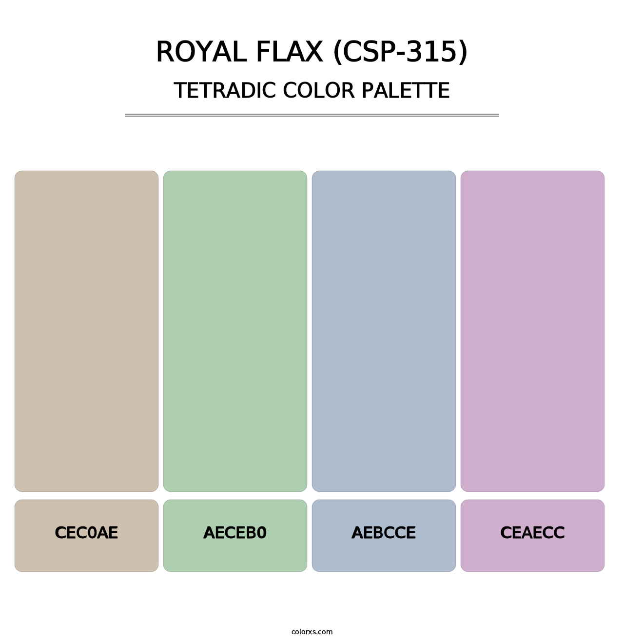 Royal Flax (CSP-315) - Tetradic Color Palette
