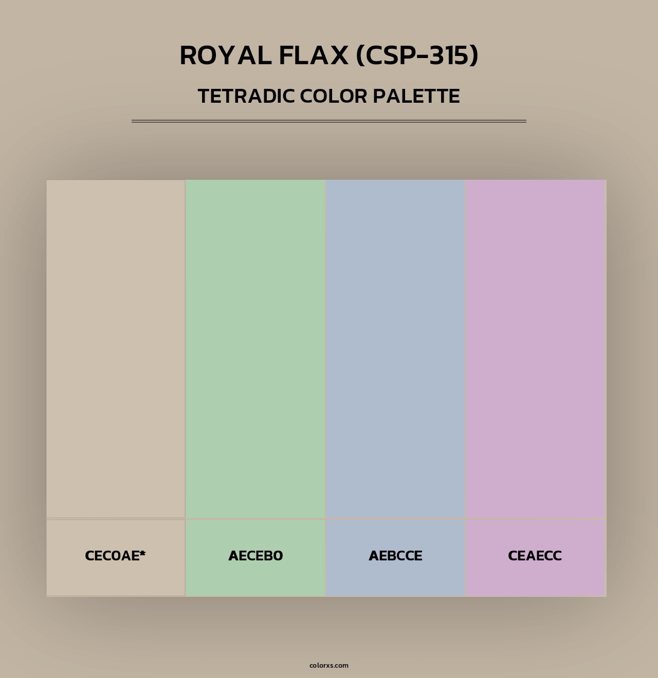 Royal Flax (CSP-315) - Tetradic Color Palette