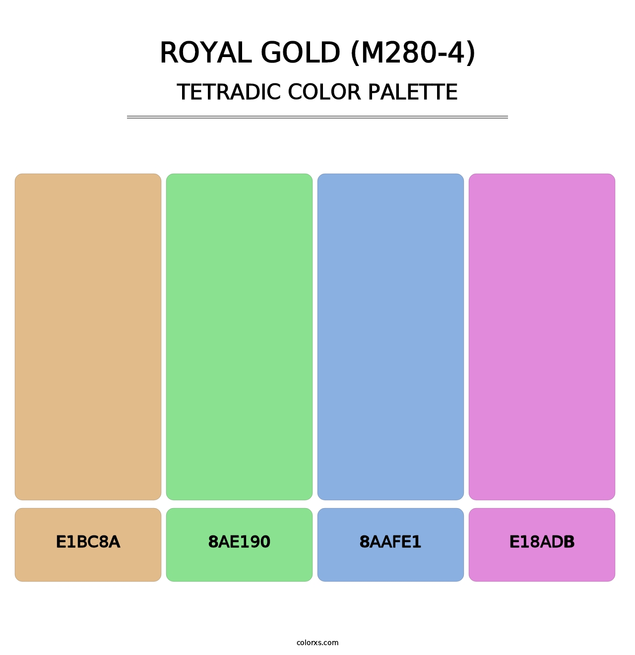 Royal Gold (M280-4) - Tetradic Color Palette