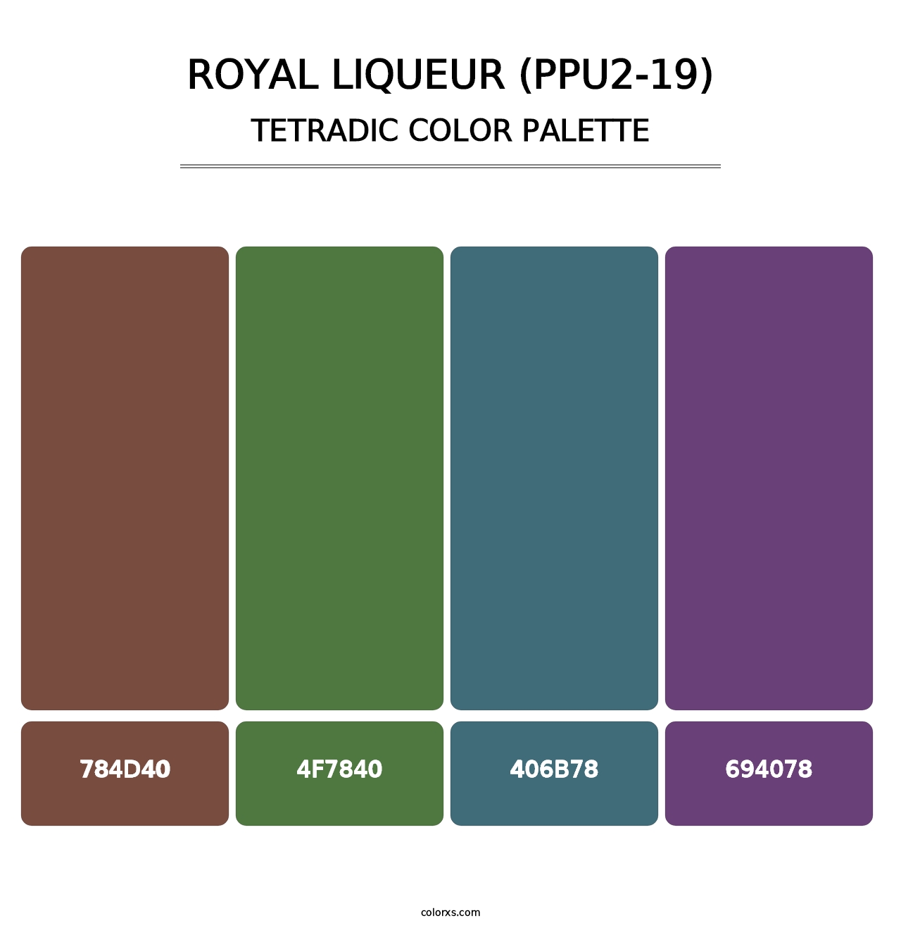 Royal Liqueur (PPU2-19) - Tetradic Color Palette