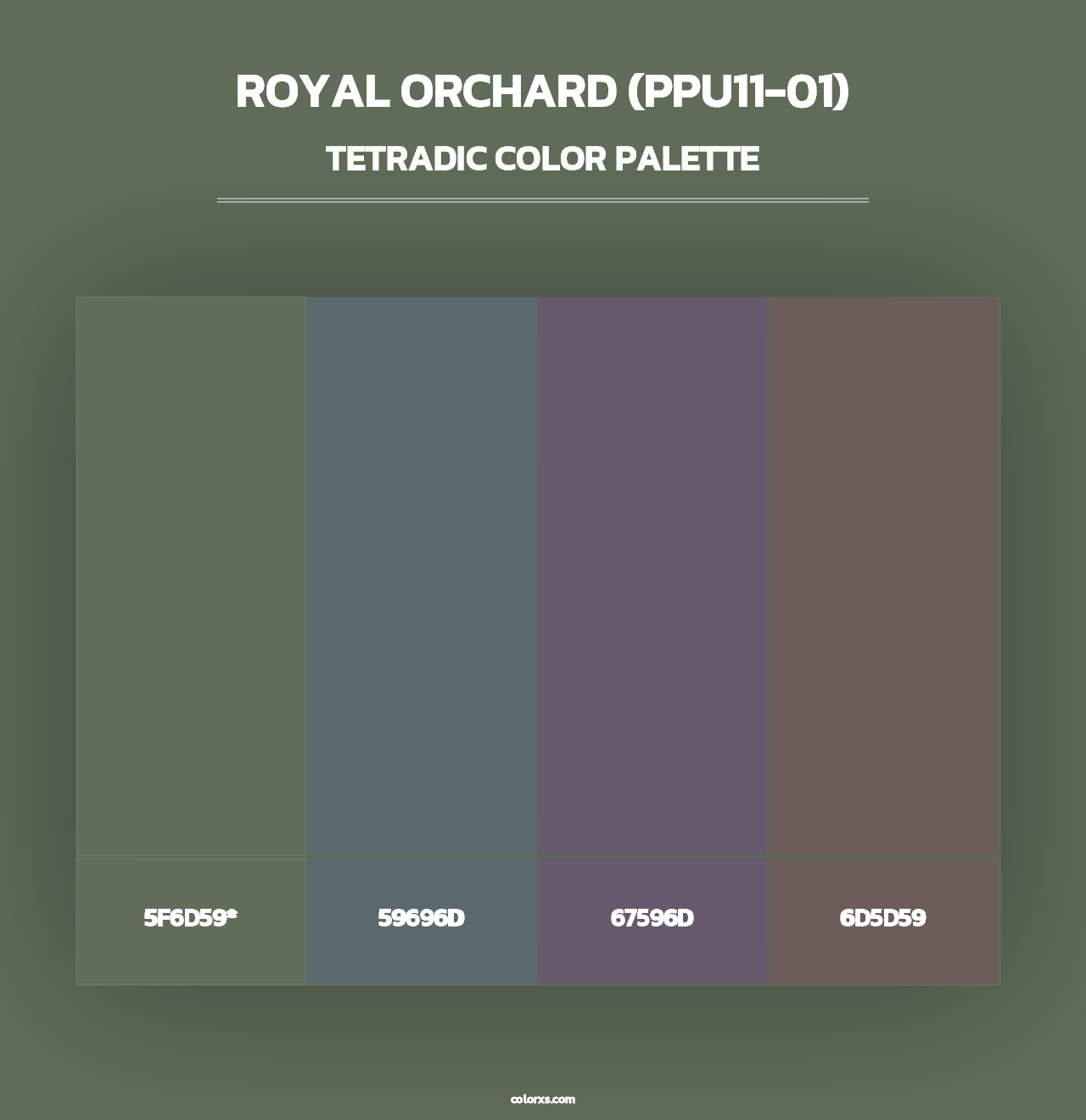 Royal Orchard (PPU11-01) - Tetradic Color Palette
