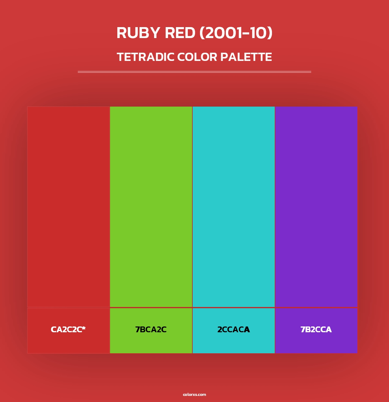 Ruby Red (2001-10) - Tetradic Color Palette