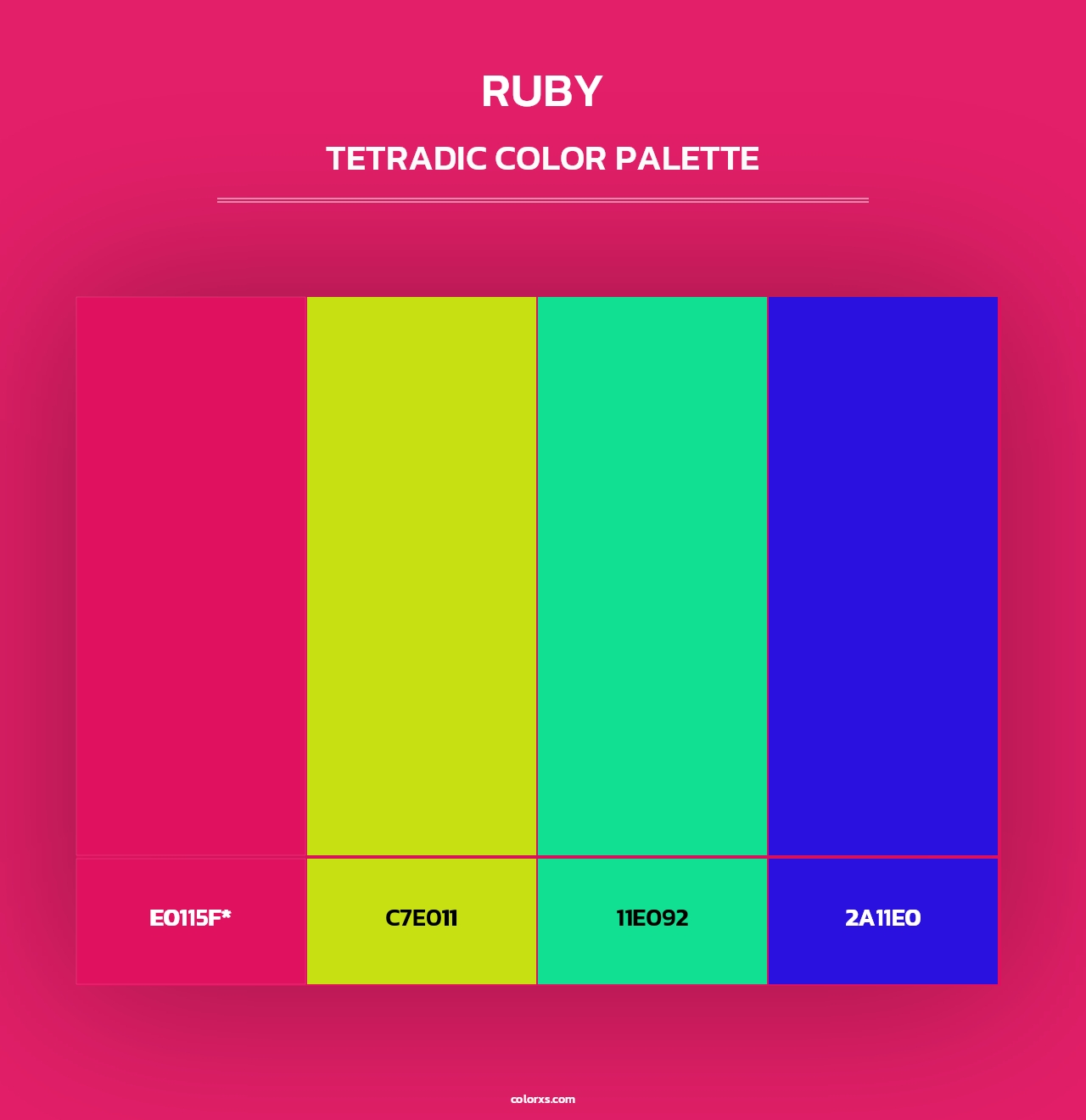 Ruby - Tetradic Color Palette