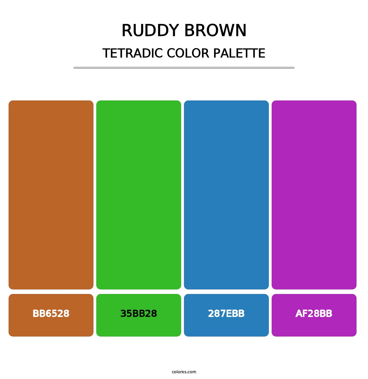 Ruddy Brown - Tetradic Color Palette