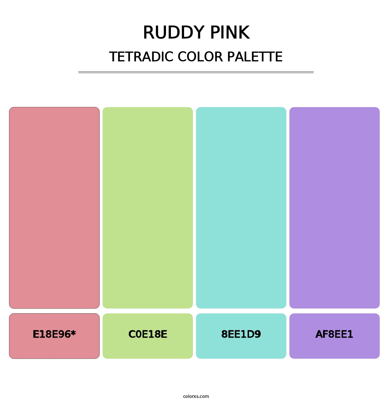Ruddy Pink - Tetradic Color Palette