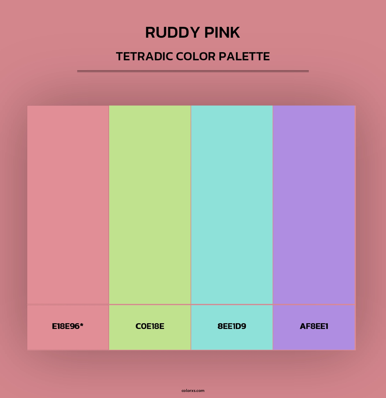 Ruddy Pink - Tetradic Color Palette