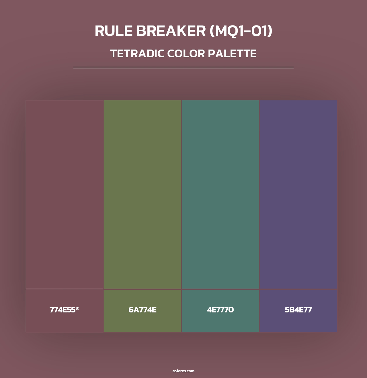 Rule Breaker (MQ1-01) - Tetradic Color Palette